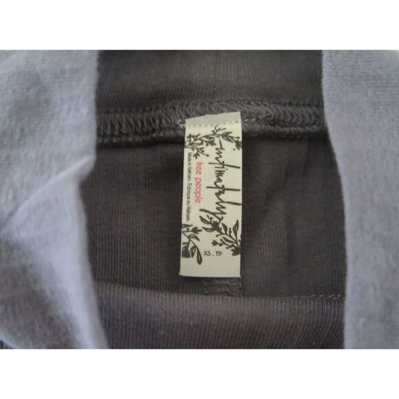 Free People OB889508 0052 Women's Sz XS Charcoal The Rickie Mock Neck L/S Top - Picture 4 of 5
